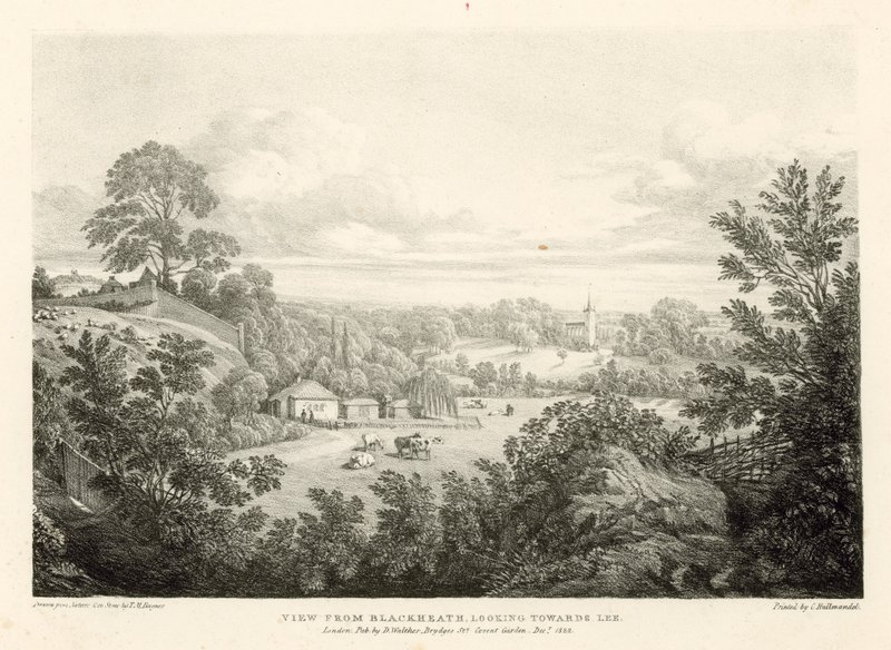 Uitzicht vanaf Blackheath richting Lee, Londen door Thomas Mann Baynes