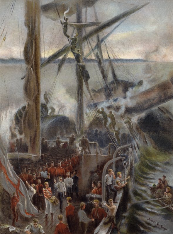 Het wrak van de Birkenhead door Thomas Marie Madawaska Hemy