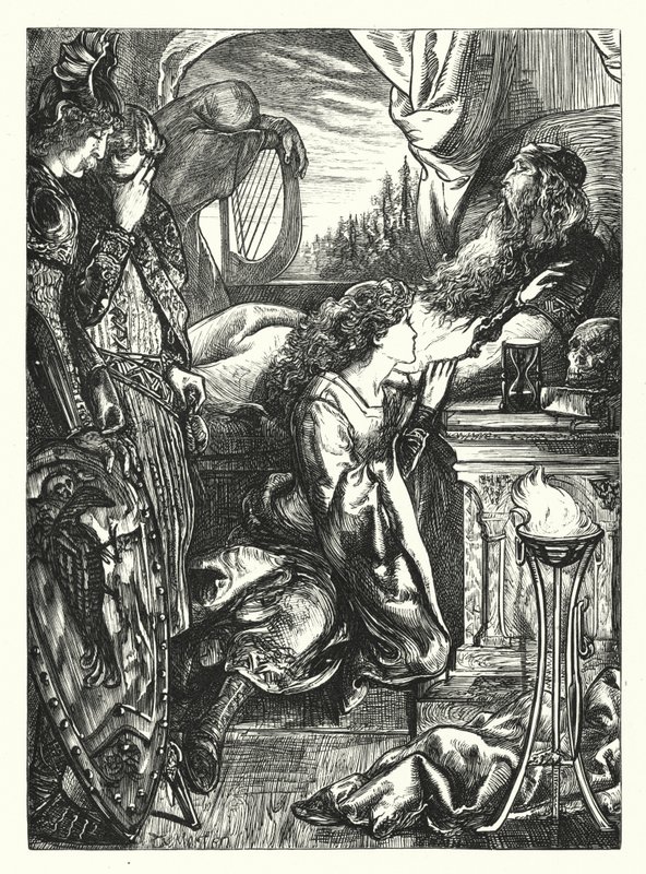 De Stervende Viking (gravure) door Thomas Morten
