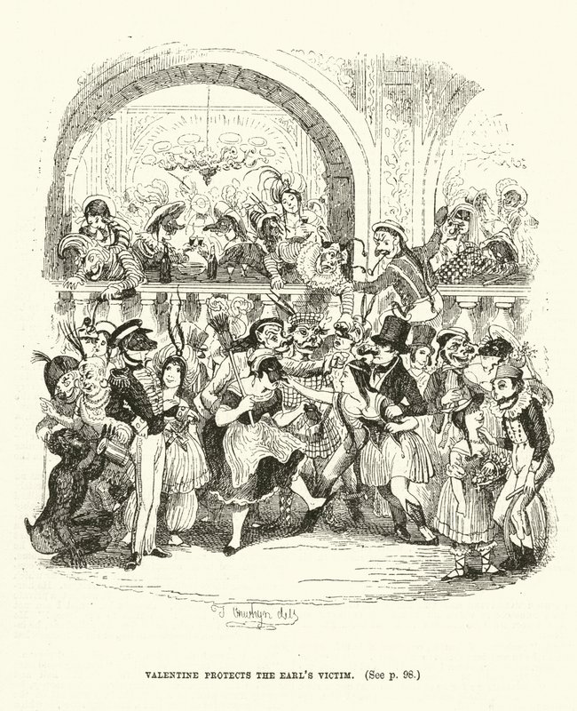 Illustratie voor Valentine Vox (gravure) door Thomas Onwhyn