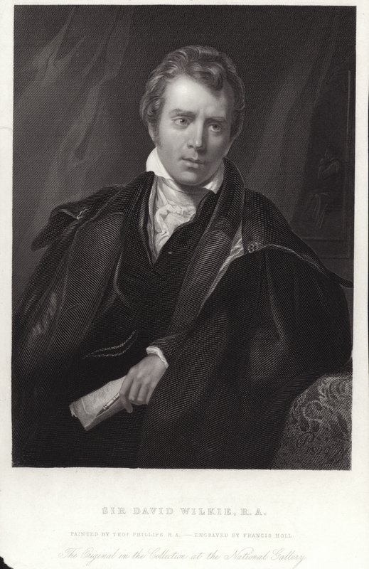 Sir David Wilkie, Schotse schilder. Gravure door Francis Holl door Thomas Phillips
