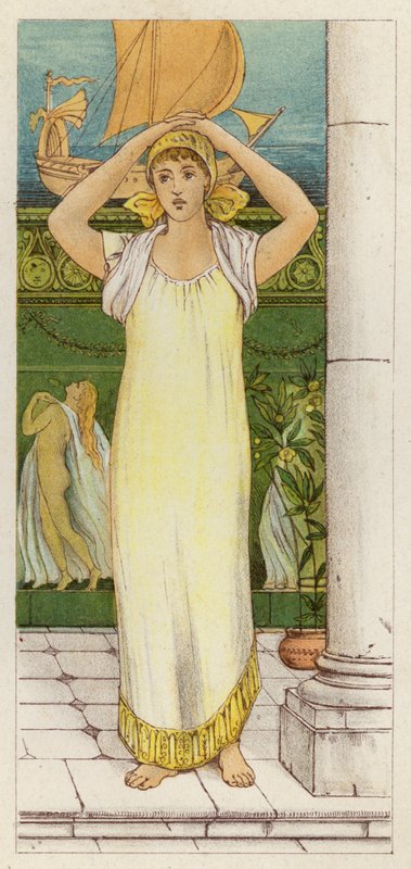 Danaë verlangt naar de terugkeer van Perseus door Thomas Ralph Spence
