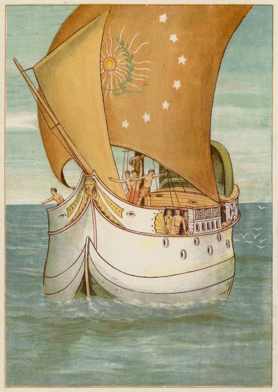 Perseus en zijn bruid zeilen naar Seriphos door Thomas Ralph Spence