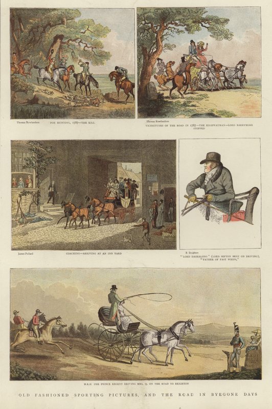 Serie paardrijillustraties door Thomas Rowlandson
