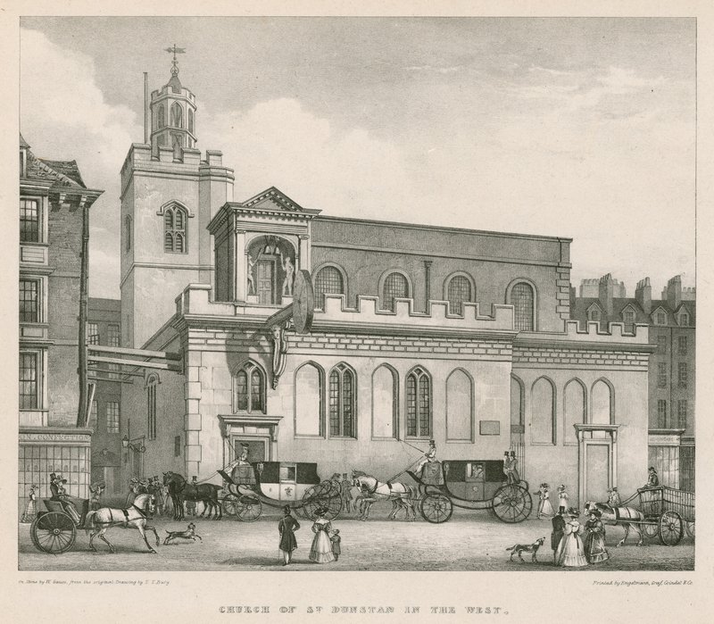 Kerk van St. Dunstan in het Westen door Thomas Talbot Bury