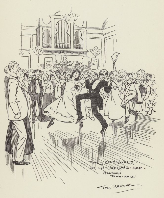 De Cake Walk op een Shilling Hop, Holborn Town Hall door Tom Browne