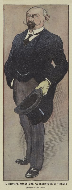 Prins Konrad van Hohenlohe-Schillingsfürst, Oostenrijks gouverneur van Triëst door Ugo Finozzi