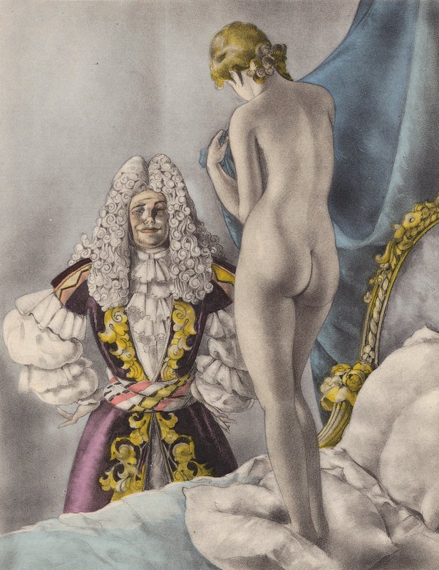 Brunelleschi illustratie voor Contes et Nouvelles de La Fontaine (kleurenlitho) door Umberto (after) Brunelleschi