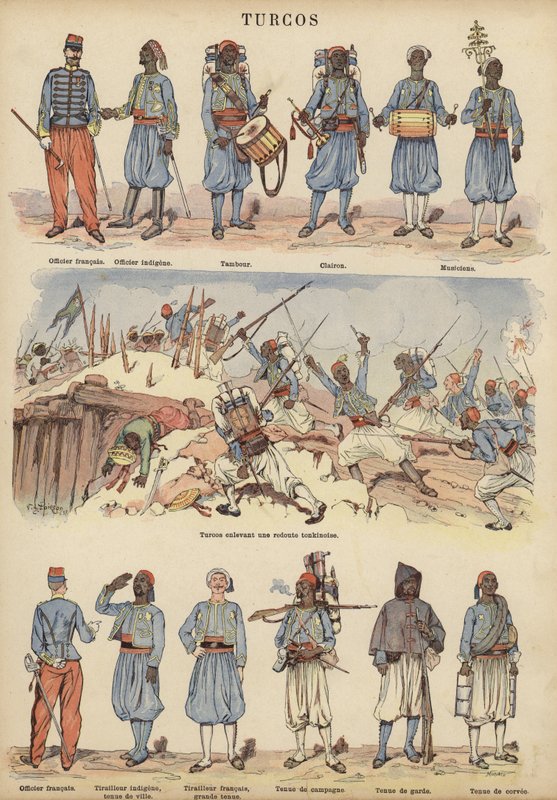 Turcos, koloniale soldaten van het Franse leger door Victor Armand Poirson