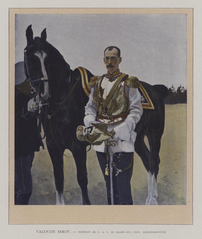 Portret van Groothertog Paul Alexandrovich van Rusland door Valentin Aleksandrovich (after) Serov