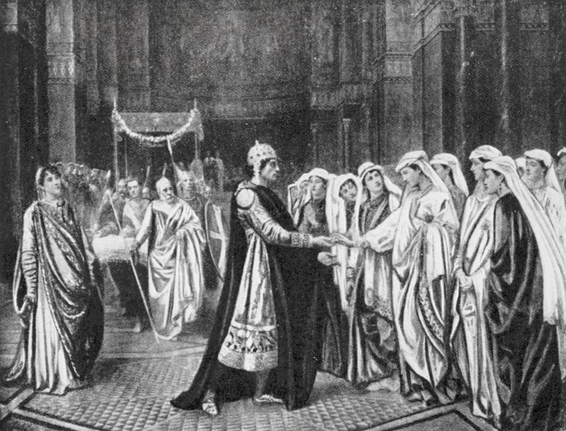 De Keuze van Theophilus door Valentine Cameron (after) Prinsep