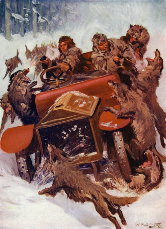 De woeste wezens leken de auto te overrompelen door W.R.S. (after) Stott