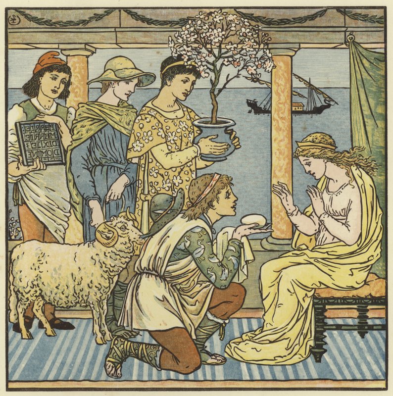 De vier geschenken door Walter Crane
