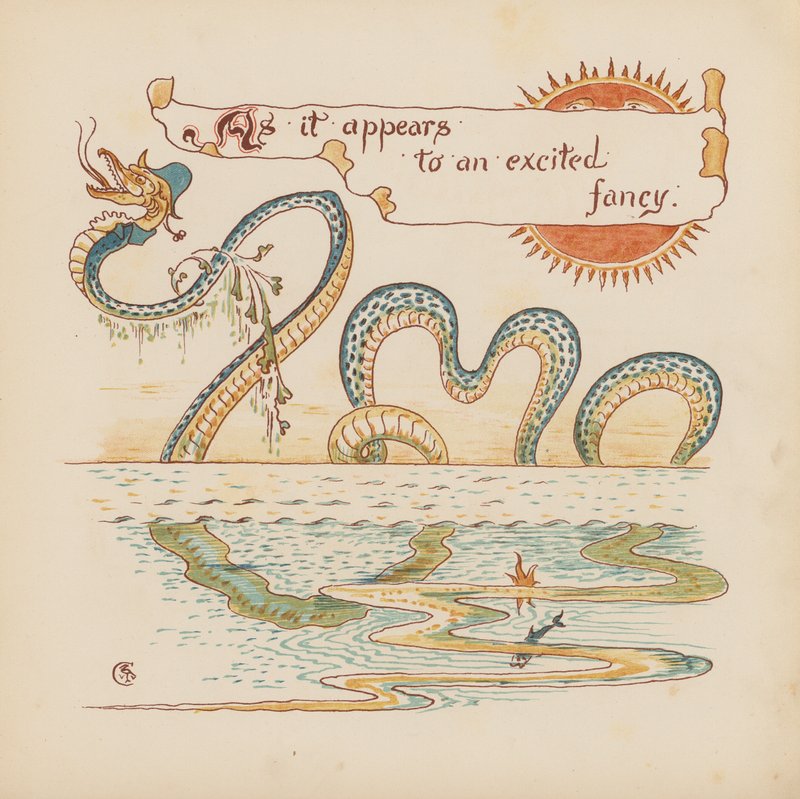 Illustratie voor Pothooks and Perseverance door Walter Crane door Walter (after) Crane