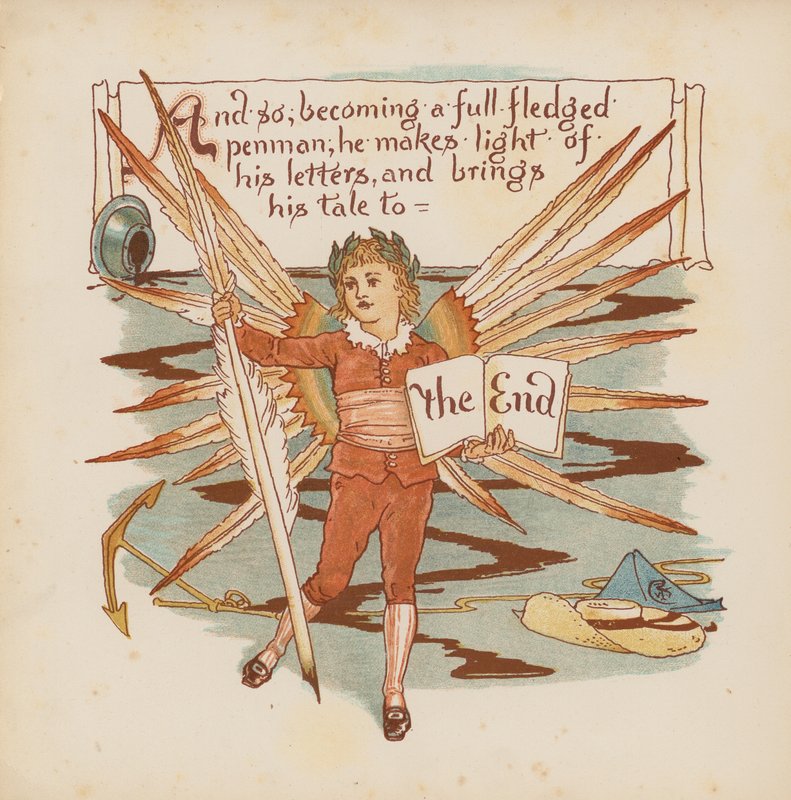 Illustratie voor Pothooks and Perseverance door Walter Crane door Walter (after) Crane