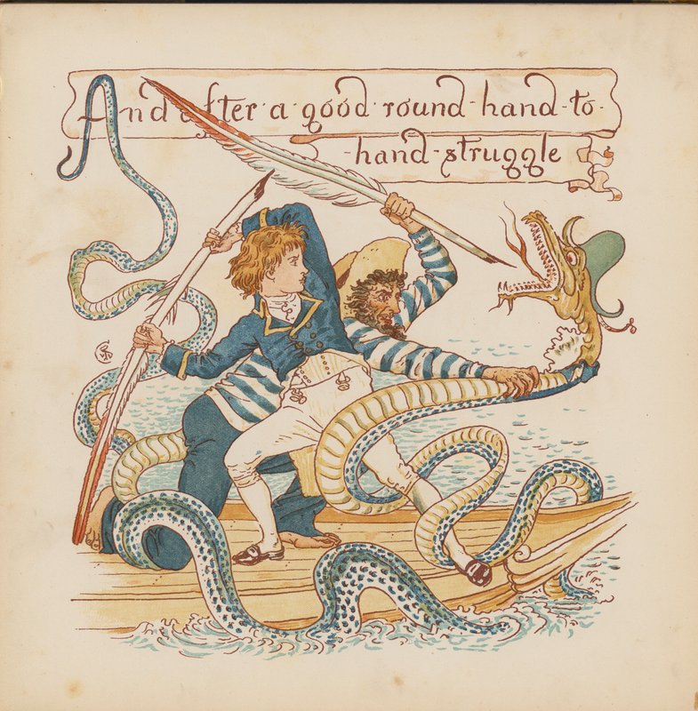 Illustratie voor Pothooks and Perseverance door Walter Crane door Walter (after) Crane