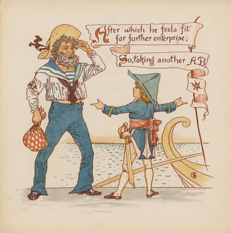 Illustratie voor Pothooks and Perseverance door Walter Crane door Walter (after) Crane