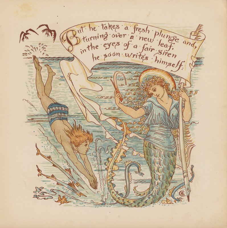 Illustratie voor Pothooks and Perseverance door Walter Crane door Walter (after) Crane