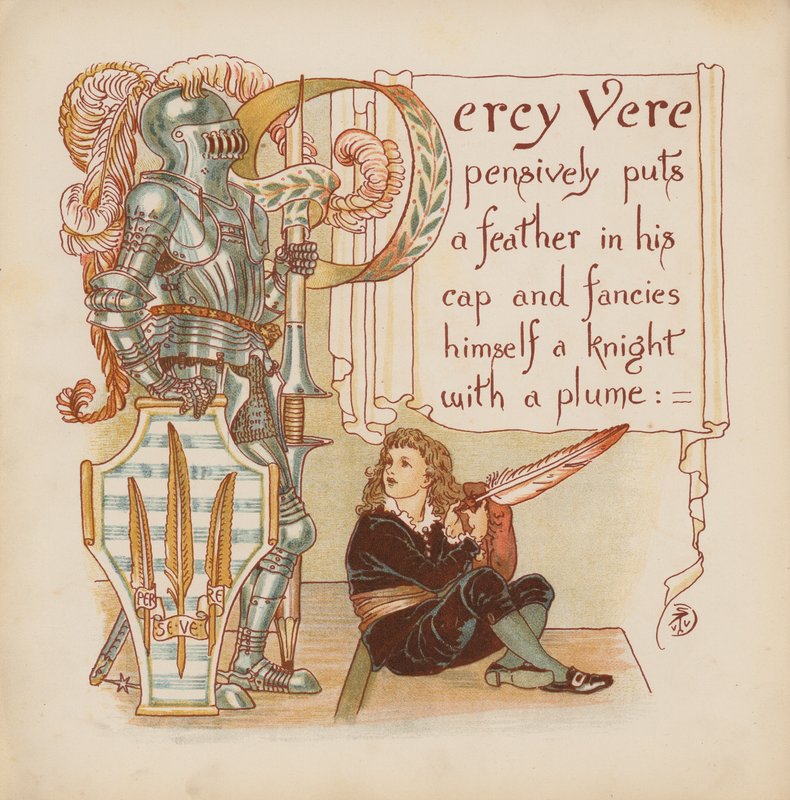 Illustratie voor Pothooks and Perseverance door Walter Crane door Walter (after) Crane