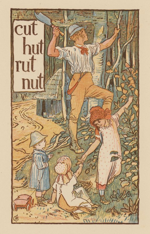 Pagina uit The Golden Primer door Walter (after) Crane