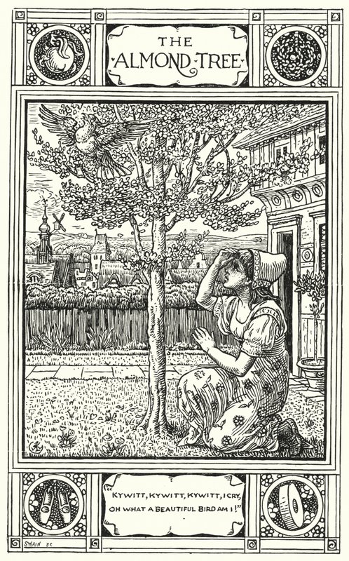 De Amandelboom (gravure) door Walter (after) Crane
