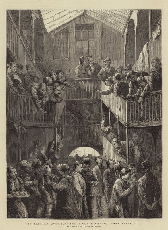 De Oosterse Kwestie, de Beurs, Constantinopel door Walter Charles Horsley