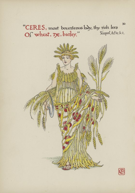 Bloemen uit Shakespeares tuin door Walter Crane