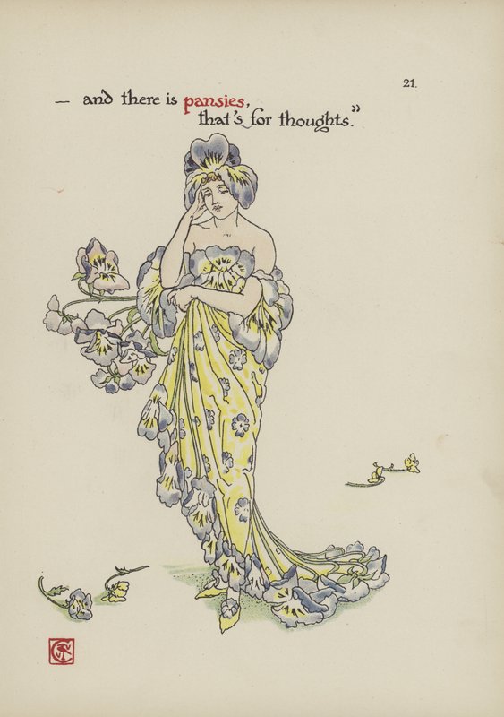 Bloemen uit Shakespeares tuin door Walter Crane