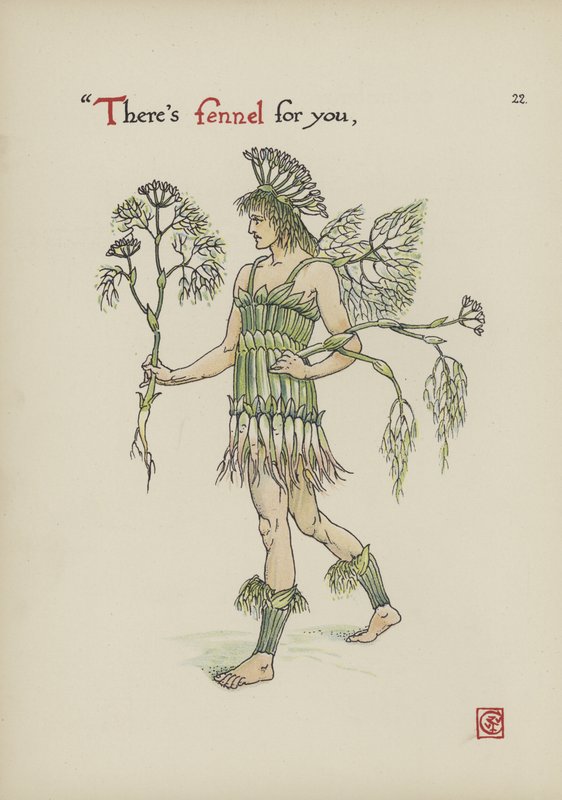 Bloemen uit Shakespeares tuin door Walter Crane
