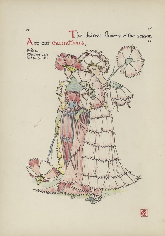 Bloemen uit Shakespeares tuin door Walter Crane
