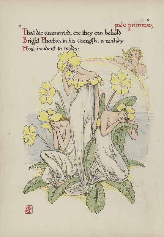 Bloemen uit Shakespeares tuin door Walter Crane