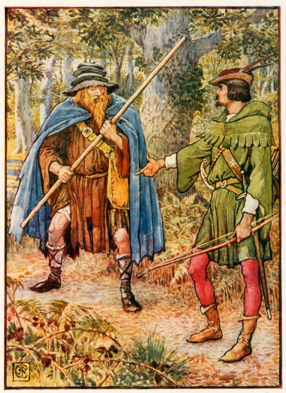 Robin Hood en de bedelaar-spion door Walter Crane