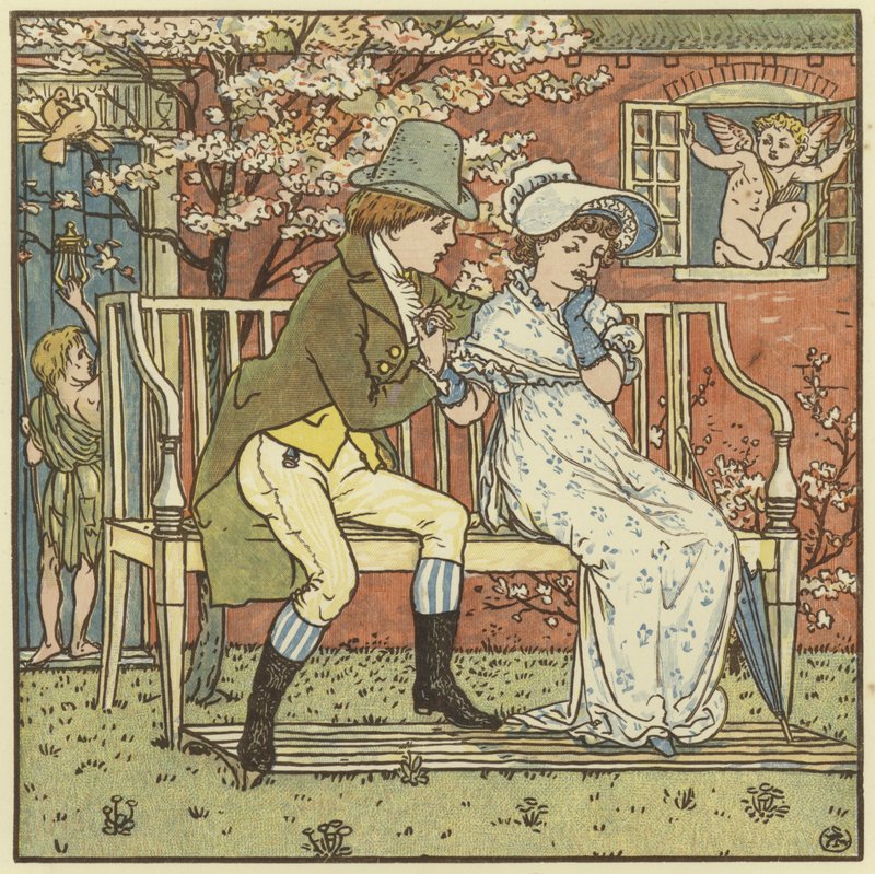 Er was een kleine man en hij verleidde een klein meisje door Walter Crane
