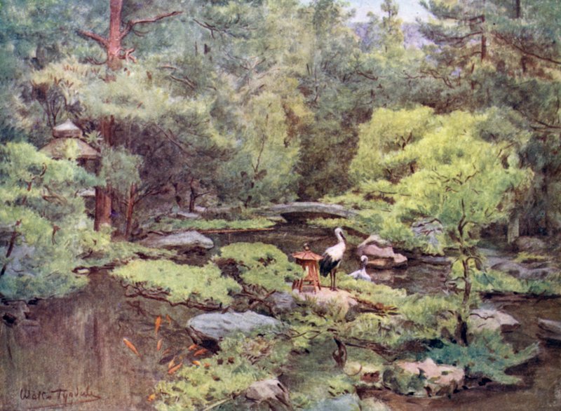 Nami Kawa Sans Watertuin, Kyoto door Walter Frederick Roofe Tyndale