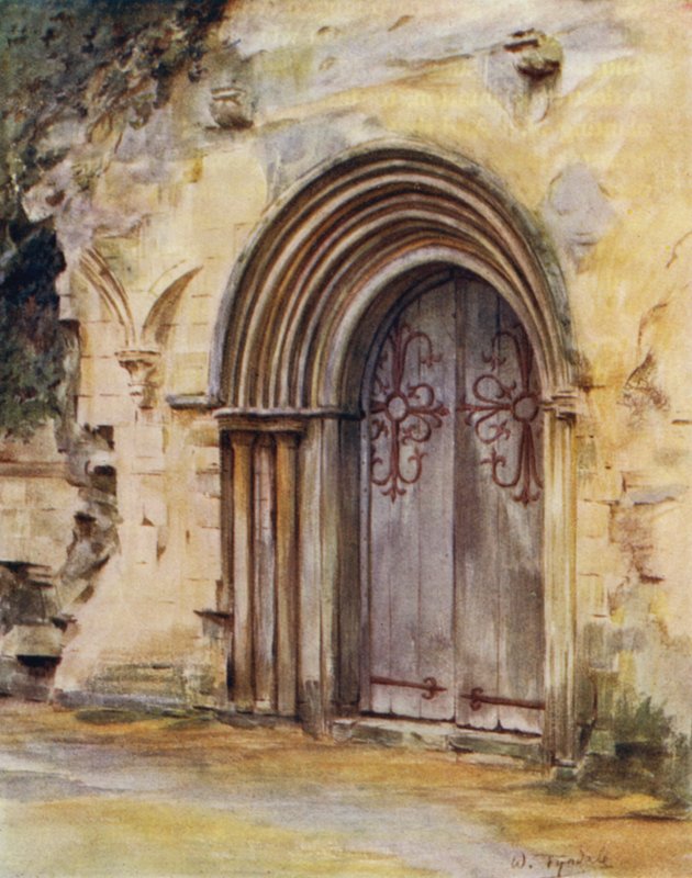 Het Nieuwe Woud: De Deur van de Refter, Beaulieu Abdij door Walter Frederick Roofe Tyndale