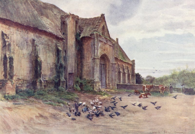 Wessex: Een tiendenschuur, Abbotsbury, nabij Weymouth door Walter Frederick Roofe Tyndale