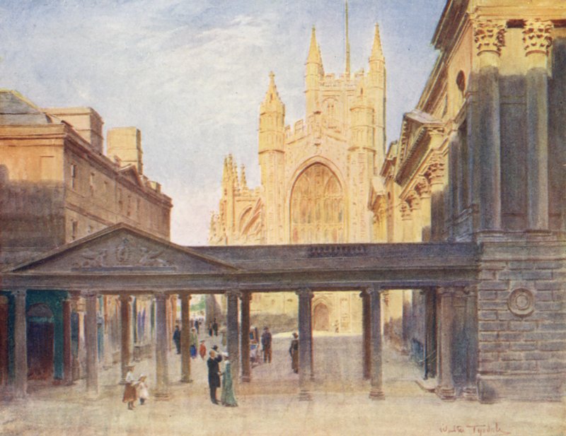 Wessex: Bath abdij en pompzaal door Walter Frederick Roofe Tyndale