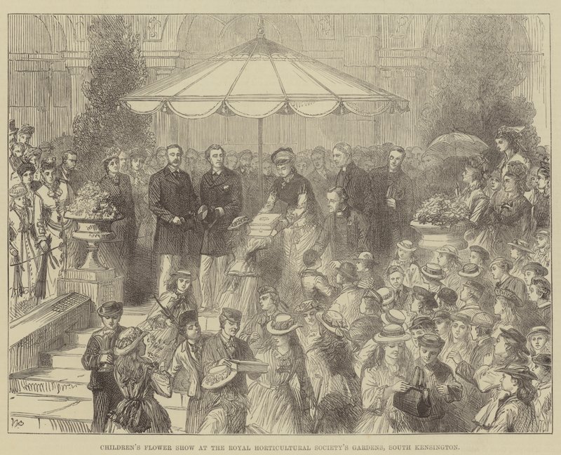 Kinderbloemenshow in de Tuinen van de Royal Horticultural Society, South Kensington door Walter Paget