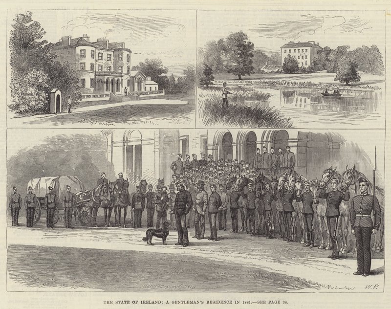 De staat van Ierland, een herenhuis in 1881 door Walter Paget