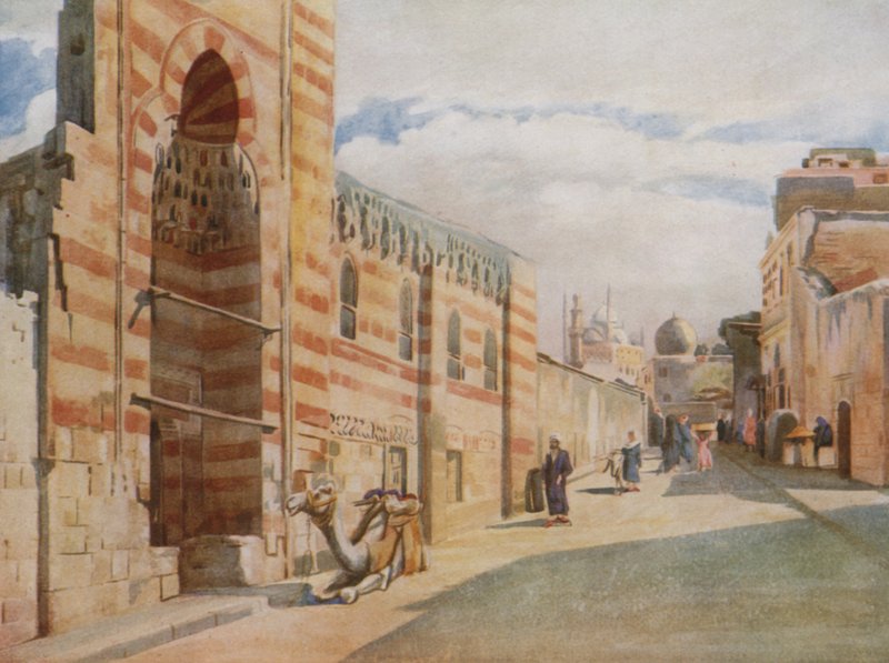Een moskee in de Saida Zeineb-wijk, Caïro door Walter Spencer Stanhope Tyrwhitt
