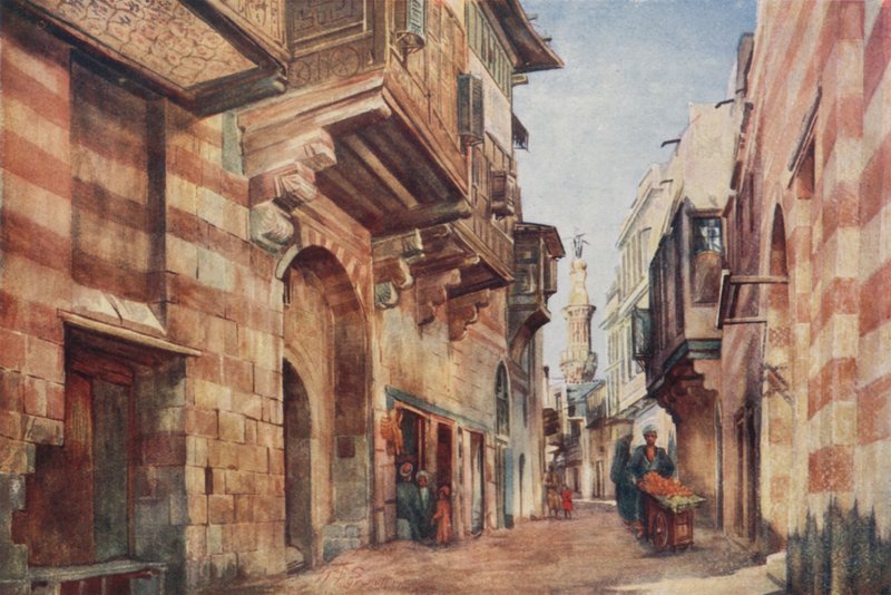 Caïro: Sharia Darb El Gamamiz door Walter Spencer-Stanhope Tyrwhitt