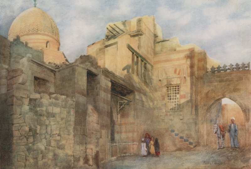 Oude poort van een verwoeste moskee bij Bab-el-Wazir, Caïro door Walter Spencer Stanhope Tyrwhitt