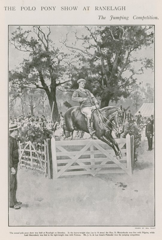 De poloponyshow in Ranelagh, de springwedstrijd door Walter Stanley Paget