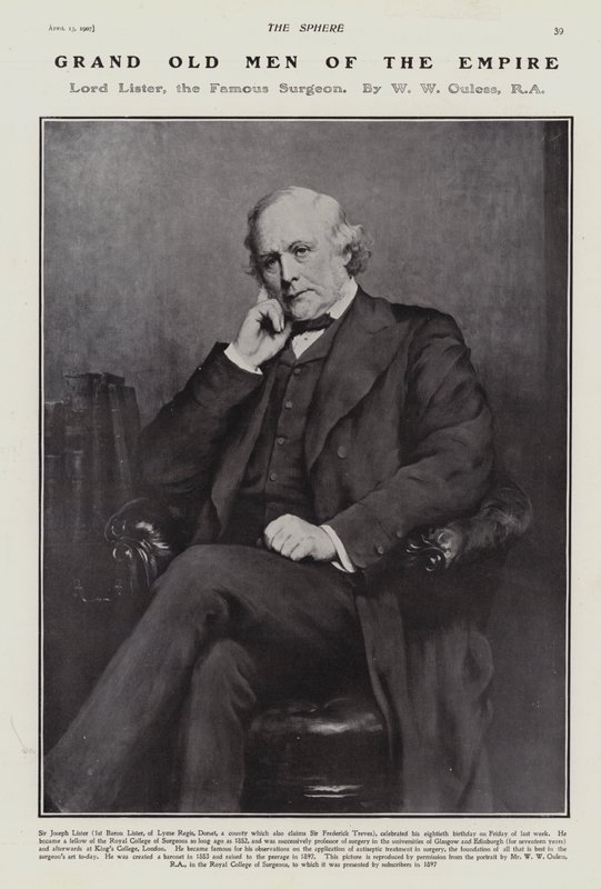Joseph Lister door Walter William (after) Ouless