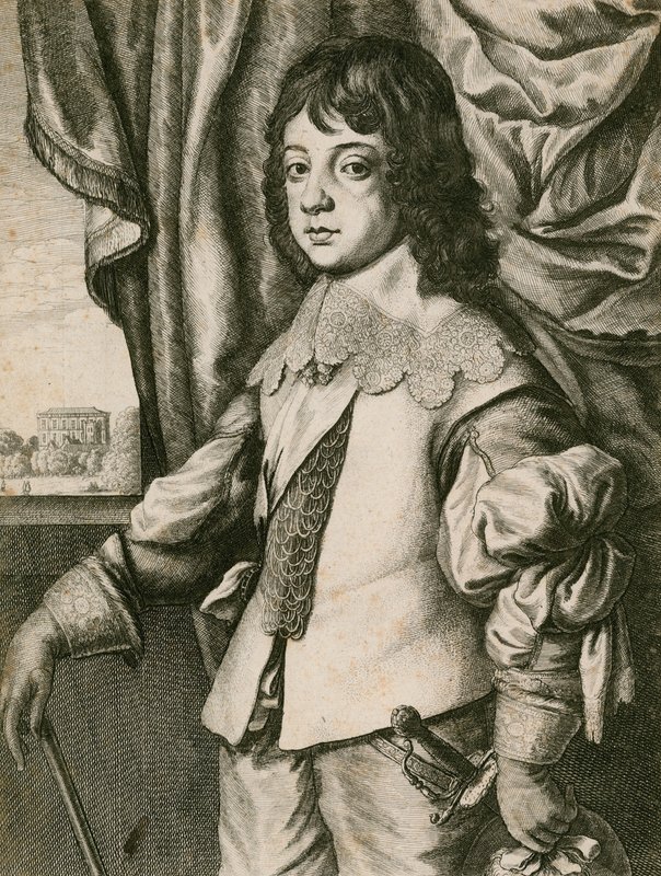 Koning Karel II als jongen door Wenceslaus Hollar