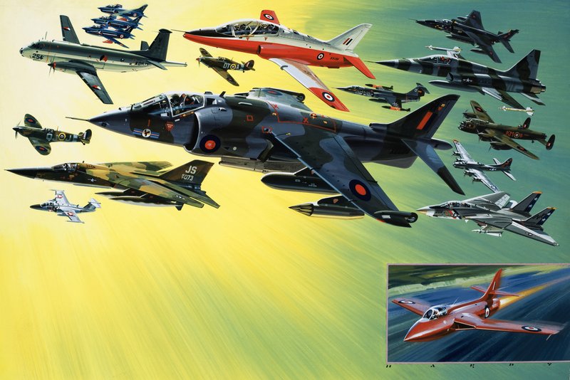 Presentatie van de luchtmacht in de wereld door Wilf (20th century) Hardy