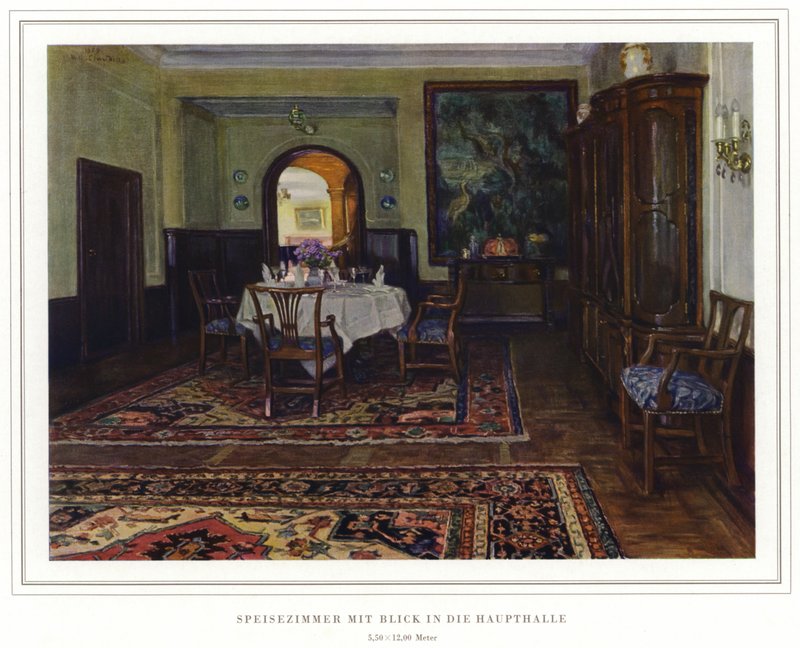 Bedrijf van tapijtfabrikanten Halbmond-Teppichfabrik Von Koch en Te Kock door Wilhelm Ludwig Heinrich Claudius