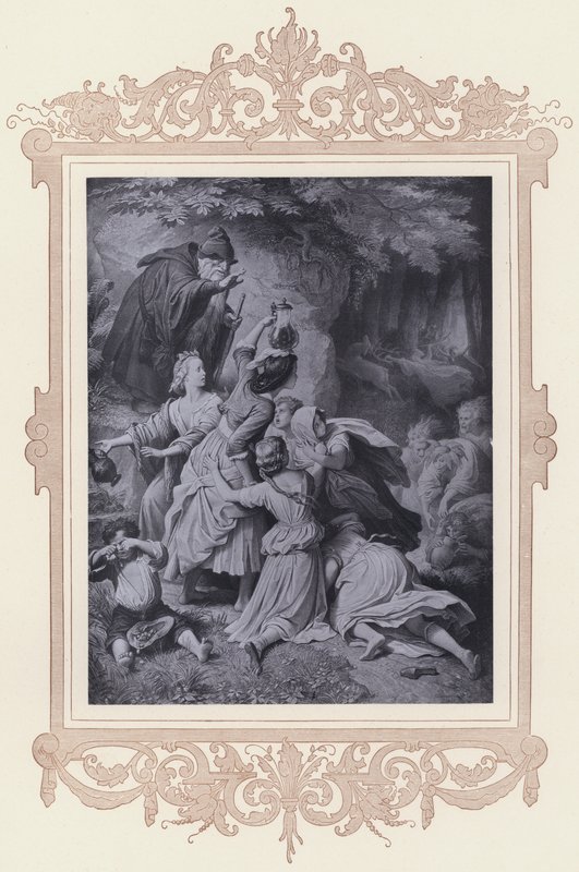 Meisje in het Bos, De Trouwe Eckart door Wilhelm von (after) Kaulbach