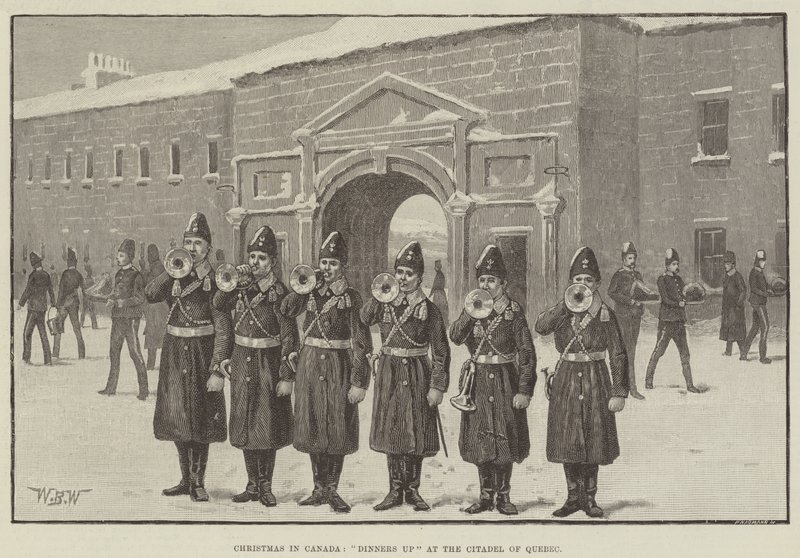 Kerstmis in Canada, Diners in de Citadel van Quebec door William Barnes Wollen