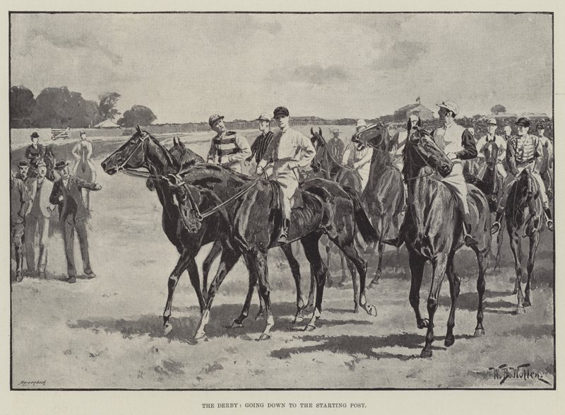 De Derby, op weg naar de startpost door William Barnes Wollen